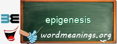 WordMeaning blackboard for epigenesis